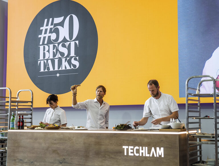 Techlam elegida como superficie para las creaciones culinarias de 50 Best Talks