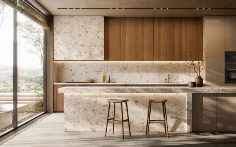 Descubre las nuevas superficies Laminam 2026 en Mármoles Argentona: innovación para cocinas y proyectos de diseño